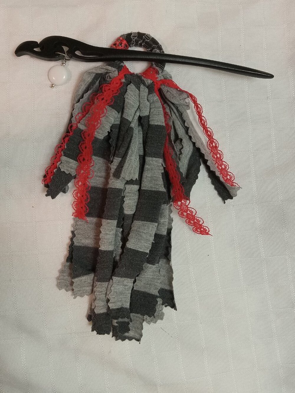 Round dreads or hair wrap/boho bun extension/Hair clip/Hair atebas & pic